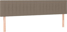vidaXL Κρεβάτι Boxspring με Στρώμα Taupe 120x190 εκ. Υφασμάτινο