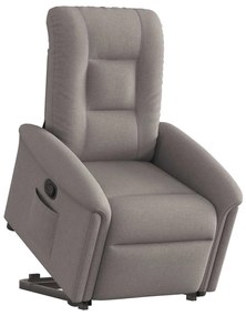 Πολυθρόνα Ανακλινόμενη με Ανύψωση Χρώμα Taupe Υφασμάτινη
