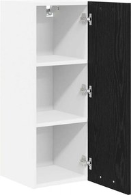 vidaXL Κρεμαστό ντουλάπι 2 pcs Μαύρος Δρυς και Λευκό 30 x 31 x 80 εκ.