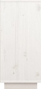 vidaXL Ντουλάπι Λευκό 60 x 34 x 75 εκ. από Μασίφ Ξύλο Πεύκου