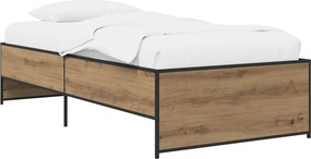 vidaXL Σκελετός Κρεβατιού Artisan Δρυς 80 x 200 cm Επεξεργασμένο Ξύλο
