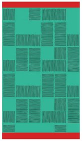 Πετσέτα Θαλάσσης EV32 Green-Red Palamaiki Θαλάσσης 90x160cm 100% Βαμβάκι