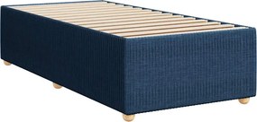 vidaXL Κρεβάτι Boxspring με Στρώμα Μπλε 100 x 200 εκ. Υφασμάτινο