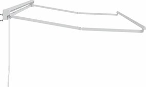 vidaXL Σκελετός Τέντας Ρυθμιζόμενος Λευκός 4 x 2 m Ατσάλι
