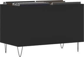 vidaXL Δισκοθήκη Μαύρη 74,5 x 38 x 48 εκ. από Επεξεργασμένο Ξύλο
