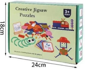 Ξύλινο Εκπαιδευτικό Παιχνίδι 3+ Creative Jigsaw Puzzle SDS-26087