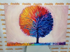 Εικόνα πολύχρωμο δέντρο ακουαρέλας - 60x40