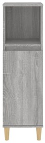 vidaXL Ντουλάπι Μπάνιου Γκρι Sonoma 30x30x100 εκ. Επεξεργασμένο Ξύλο
