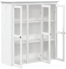 vidaXL Μπουφές BODO Λευκός 115,5x43x200,5 εκ. από Μασίφ Ξύλο Πεύκου