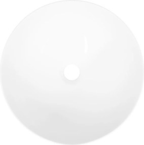 vidaXL Νιπτήρας Στρογγυλός Λευκός 36 x 15 εκ. Κεραμικός