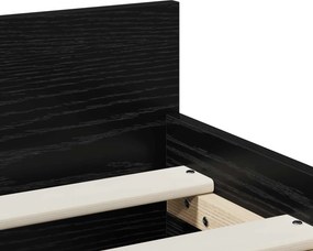 vidaXL Σκελετός Κρεβατιού Μαύρη Δρυς 90 x 200 cm Επεξεργασμένο Ξύλο