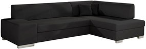 Γωνιακός καναπές Firminio-Μαύρο-Δεξιά