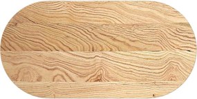 vidaXL Επιτραπέζια επιφάνεια 100x50x2 cm μασίφ ξύλο δρυς οβάλ