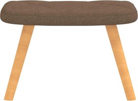 vidaXL Πολυθρόνα Relax Καφέ Υφασμάτινη με Σκαμπό