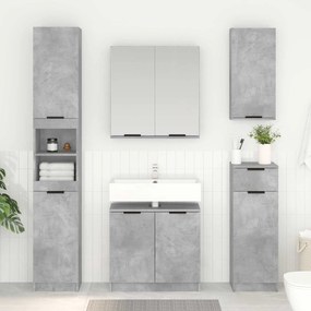 vidaXL Ντουλάπι Μπάνιου Σκυρόδεμα Γκρι 64,5 x 33,5 x 59 εκ.