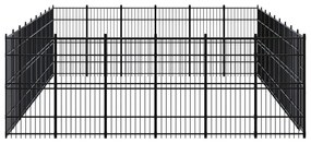 Κλουβί Σκύλου Εξωτερικού Χώρου 49,77 μ² από Ατσάλι - Μαύρο