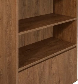 Βιβλιοθήκη Amedeo Megapap χρώμα καρυδί 80x36x182εκ.