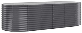 vidaXL Ζαρντινιέρα Ανθρακί 249x100x68εκ Γαλβανισμένος χάλυβας
