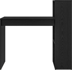 vidaXL Γραφείο Μαύρη Οξυά 108 x 55 x 103.5 εκ. Επεξεργασμένο ξύλο
