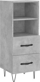 vidaXL Ντουλάπι Γκρι Σκυροδέματος 34,5x34x90 εκ. Επεξεργασμένο Ξύλο