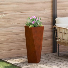 vidaXL Γλάστρα 2 pcs Σκ rusty 30 x 30 x 75 εκ