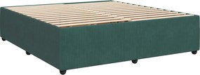 vidaXL Κρεβάτι box spring με στρώμα Σκούρο Πράσινο 180 x 200 cm