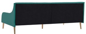 vidaXL Πλαίσιο Daybed Πράσινο Υφασμάτινο + Στρώμα Αφρού Μνήμης