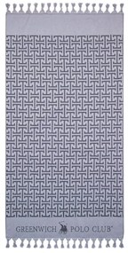 Πετσέτα Θαλάσσης - Παρεό 3839 Grey-Black Greenwich Polo Club Θαλάσσης 90x170cm 100% Cotton