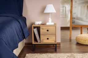 Nightstand Glimmer - Atlantic Pine, Black Atlantic Pine
Black