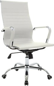 Καρέκλα γραφείου διευθυντή Valter pakoworld λευκό pu 55.5x58x108εκ
