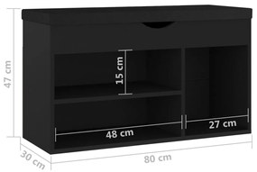 ΠΑΠΟΥΤΣΟΘΗΚΗ ΜΑΥΡΗ 80 X 30 X 47 ΕΚ. ΑΠΟ ΜΟΡΙΟΣΑΝΙΔΑ ΜΕ ΜΑΞΙΛΑΡΙ 326760