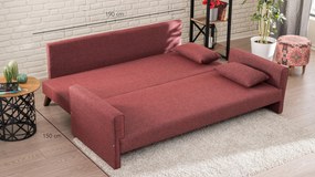 3-Seat Sofa-Bed Bella Sofa Bed - Claret Red Claret Red