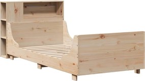 vidaXL Σκελετός Κρεβατιού Χωρίς Στρώμα 100x200 εκ. Μασίφ Πεύκο