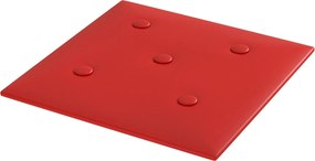vidaXL Κεφαλάρι Τοίχου 12 pcs Κόκκινο 30 x 30 cm Τεχνητό Δέρμα