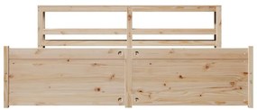 vidaXL Πλαίσιο Κρεβατιού με Κεφαλάρι 180x200 εκ. από Μασίφ Ξύλο Πεύκου