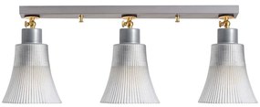 Φωτιστικό Οροφής - Πλαφονιέρα Foca 525NOR1119 Φ62x22cm 3xE27 40W Silver Opviq