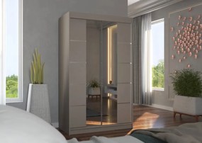 Ντουλάπα Spezia 120 συρόμενη-Γκρέζ