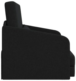 vidaXL Κρεβάτι καναπές Μαύρο 65 x 80 x 83 εκ. ύφασμα