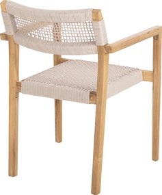 ΠΟΛΥΘΡΟΝΑ CHARLOTTE HM9637.07 ΞΥΛΟ TEAK & ΜΠΕΖ ΣΧΟΙΝΙ--B'ΔΙΑΛΟΓΗΣ 58x61x81Yεκ.