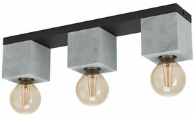 Φωτιστικό Οροφής - Σποτ 43596 Prestwick 3/E27 Black-Grey Eglo Cement, Metal