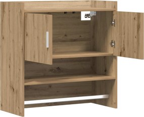 vidaXL Ράφι Τοίχου Επιτοίχιο Artisan Δρυς 80 x 36 x 80 εκ
