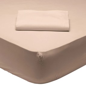 Σεντόνι King Size Με Λάστιχο (180x200+35)Das Home Best Line Μπεζ