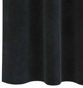vidaXL Κουρτίνες με κουρτίνες 2 pcs Μαύρο 140 x 225 cm Βελούδο