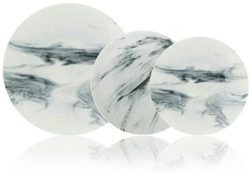 Σερβίτσιο Πιάτα Φαγητού Onyx (Σετ 20Τμχ) 47.900.40 White-Grey Cryspo Trio 20 τμχ Porcelain