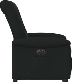 vidaXL Πολυθρόνα Ηλεκτρική Ανακλινόμενη με Ανύψωση Μαύρη Υφασμάτινη