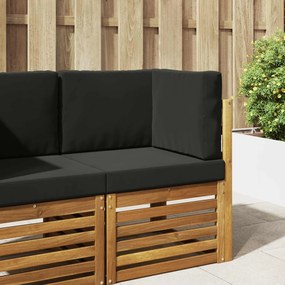 vidaXL Μαξιλάρι Καναπέ Εξωτερικού Χώρου 3 pcs Μαύρο Πολυεστέρας