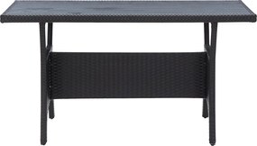 vidaXL Σετ εξωτερικών επίπλων Μαύρο συνθετικό ρατάν