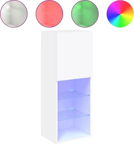 vidaXL Έπιπλο Τηλεόρασης με LED Λευκό 40,5x30x102 εκ.
