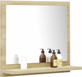 vidaXL Καθρέφτης Μπάνιου Sonoma Δρυς 40 x 10,5 x 37 εκ. Επεξ. Ξύλο