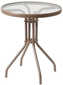 Στρογγυλό Μεταλλικό Τραπέζι Με Πλαίσιο Αλουμινίου 60 x 75(h)cm